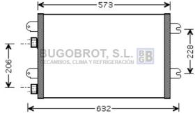 Condensador 62-RT5317 - CONDENSADOR 1.5 DCI/1.6 I - 16V. DACIA LOGAN/SANDERO