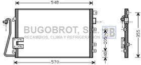 Condensador 62-RT5340 - CONDENSADOR 1.4 I - 8V./1.5 DCI/1.6 I - 16V. RENAULT KANGOO