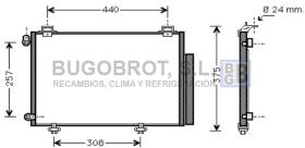 Condensador 62-TO5267 - CONDENSADOR ALL TOYOTA YARIS PROD JAPAN/YARIS VERSO