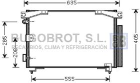 Condensador 62-TO5280 - CONDENSADOR 2.0 I - 16V./2.2 DIESEL TOYOTA PICNIC