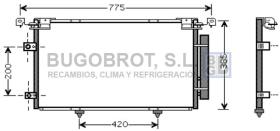 Condensador 62-TO5319 - CONDENSADOR ALL TOYOTA CAMRY V