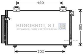 Condensador 62-TO5408 - CONDENSADOR 1.6I/1.8I - 16V. VVTI/2.0 D4D  TOYOTA AVENSIS