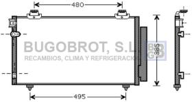 Condensador 62-TO5481 - CONDENSADOR ALL TOYOTA COROLLA VERSO