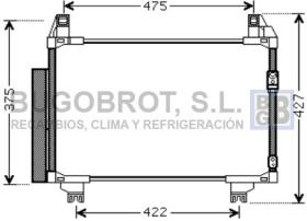 Condensador 62-TO5497 - CONDENSADOR 1.4 D4D  TOYOTA URBAN CRUISER