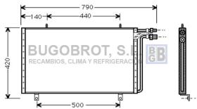 Condensador 62-UV5018 - CONDENSADOR MERCEDES BENZ SPRINTER BM 90