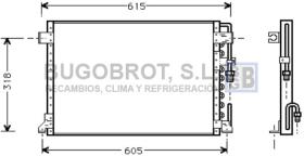 Condensador 62-VO5071 - CONDENSADOR VOLVO 200 SERIE