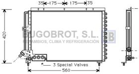 Condensador 62-VO5079 - CONDENSADOR 2.4 DIESEL / 2.4 TURBO DIESEL VOLVO 900 SERIE