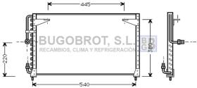 Condensador 62-VO5080 - CONDENSADOR R 134 VOLVO 400 SERIE