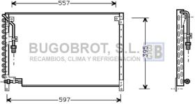 Condensador 62-VO5083 - CONDENSADOR VOLVO 700 SERIE