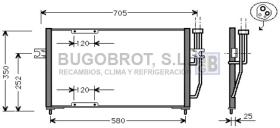 Condensador 62-VO5094 - CONDENSADOR 1.6I/1.8I GDI/1.9I/2.0I - 16V./TURBO VOLVO 40 SE