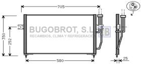 Condensador 62-VO5128 - CONDENSADOR 1.6I/1.8I GDI/1.9I/2.0I - 16V./TURBO VOLVO 40 SE