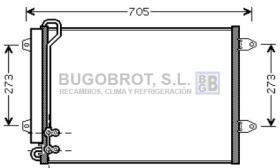 Condensador 62-VW5225 - CONDENSADOR 1.6I/2.0I - 16V. FSI/1.6 I - 8V./ 1.9/2.0 TDI VO