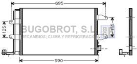 Condensador 62-VW5252 - CONDENSADOR 1.4 I - 16V./2.3 I - 20V./2.5 I - 20V. TURBO VOL