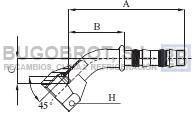 Racor 65-22416 - RACOR HEMBRA CONO 45º