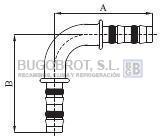 Racor 65-22912 - RACOR UNIÓN ESPIGA 90º