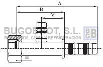 Racor 65-91511 - RACOR HEMBRA ORING RECTO C/ VAL. R134A