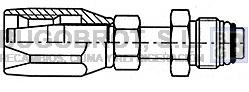 Racor 68-22496 - RACOR TUB. MAFLOW MACHO CON JUNTAS RECTO 5/8" - 18 UNF G06