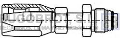 Racor 68-22500 - RACOR TUB. MAFLOW MACHO CON JUNTAS RECTO 7/8" - 16 UNF G10