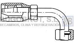 Racor 68-22518 - RACOR TUB. MAFLOW HEMBRA CON JUNTAS 90º 3/4" - 18 UNF G08