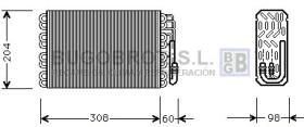 Evaporador 70-CNV015 - EVAPORADOR CITROEN BX