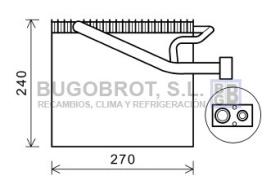 Evaporador 70-CRV125 - EVAPORADOR CHRYSLER 300 M