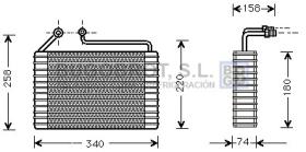 Evaporador 70-DWV034 - EVAPORADOR CHEVROLET DAEWOO ESPERO NEXIA