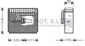 Evaporador 70-DWV048 - EVAPORADOR CHEVROLET DAEWOO NUBIRA