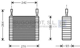 Evaporador 70-FDV025 - EVAPORADOR FORD TAURUS