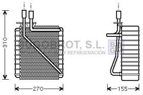 Evaporador 70-FDV348 - EVAPORADOR FORD MAVERICK