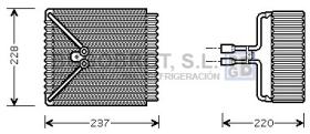 Evaporador 70-FDV371 - EVAPORADOR FORD COUGAR MONDEO