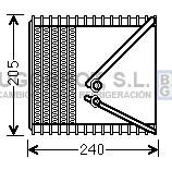 Evaporador 70-FTV381 - EVAPORADOR FIAT PUNTO DOBLO