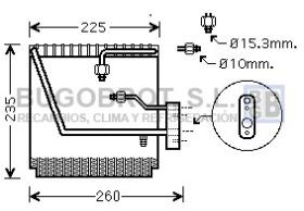 Evaporador 70-HDV225 - EVAPORADOR HONDA CRV INSIGHT INTEGRA