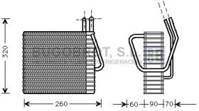 Evaporador 70-JEV025 - EVAPORADOR JEEP CHRYSLER GRAND CHEROKEE