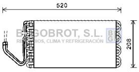 Evaporador 70-MNV069 - EVAPORADOR MAN TRUCK F90 F2000 M90