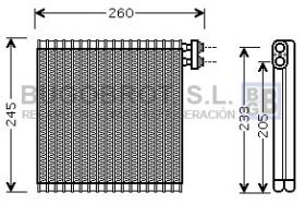 Evaporador 70-MZV216 - EVAPORADOR ALFA ROMEO 6