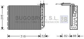Evaporador 70-PEV007 - EVAPORADOR PEUGEOT 405