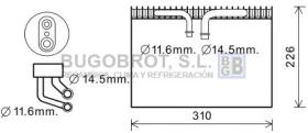 Evaporador 70-SBV072 - EVAPORADOR SAAB 9 5