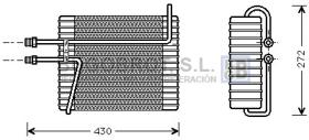 Evaporador 70-VOV026 - EVAPORADOR VOLVO SERIE 90
