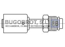 Racor 66-SB1401 - RACOR ACERO 3/8" RECTO ORING MACHO G-6