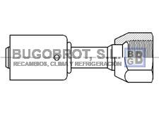 Racor 66-BL1101 - RACOR ALUMINIO ESTANDAR RECTO HEMBRA 5/8" - 18  6 6