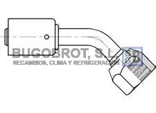 Racor 66-BL1111 - RACOR ALUMINIO ESTANDAR 45 GRADOS HEMBRA 5/8" - 18  6 6