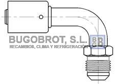 Racor 66-BL1221 - RACOR ALUMINIO ESTANDAR 90 GRADOS MACHO 5/8" - 18  6 6