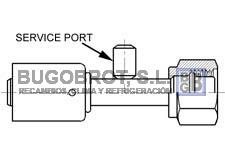 Racor 66-BL1301-1 - RACOR ALUMINIO ESTANDAR RECTO HEMBRA O-RING CON TOMA DE CARG