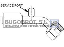 Racor 66-RB1312-3 - RACOR ALUMINIO REDUCIDO 45 GRADOS HEMBRA O-RING CON TOMA DE