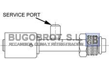 Racor 66-BL1401-3 - RACOR ALUMINIO ESTANDAR RECTO MACHO O-RING CON TOMA DE CARGA