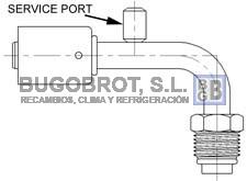 Racor 66-BL1421-3 - RACOR ALUMINIO ESTANDAR 90 GRADOS MACHO O-RING CON TOMA DE C