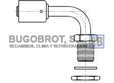 Racor 66-BL1721 - RACOR ALUMINIO ESTANDAR 90 GRADOS MACHO I-ERT O-RING BULKHEA