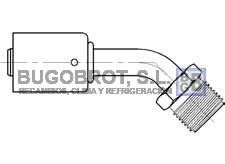 Racor 66-BL1811 - RACOR ALUMINIO ESTANDAR 45 GRADOS MACHO I-ERT O-RING 5/8" -