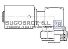 Racor 66-SR21444 - RACOR ACERO REDUCIDO 90 GRADOS HEMBRA TUBO-O 1" - 14  FTO 14