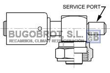 Racor 66-SR21444-3 - RACOR ACERO REDUCIDO 90 GRADOS HEMBRA TUBO-O CON TOMA DE CAR